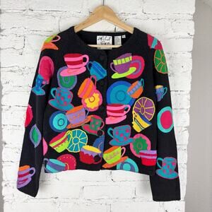 Vintage Michael Simon Teacup Sweater Cardigan